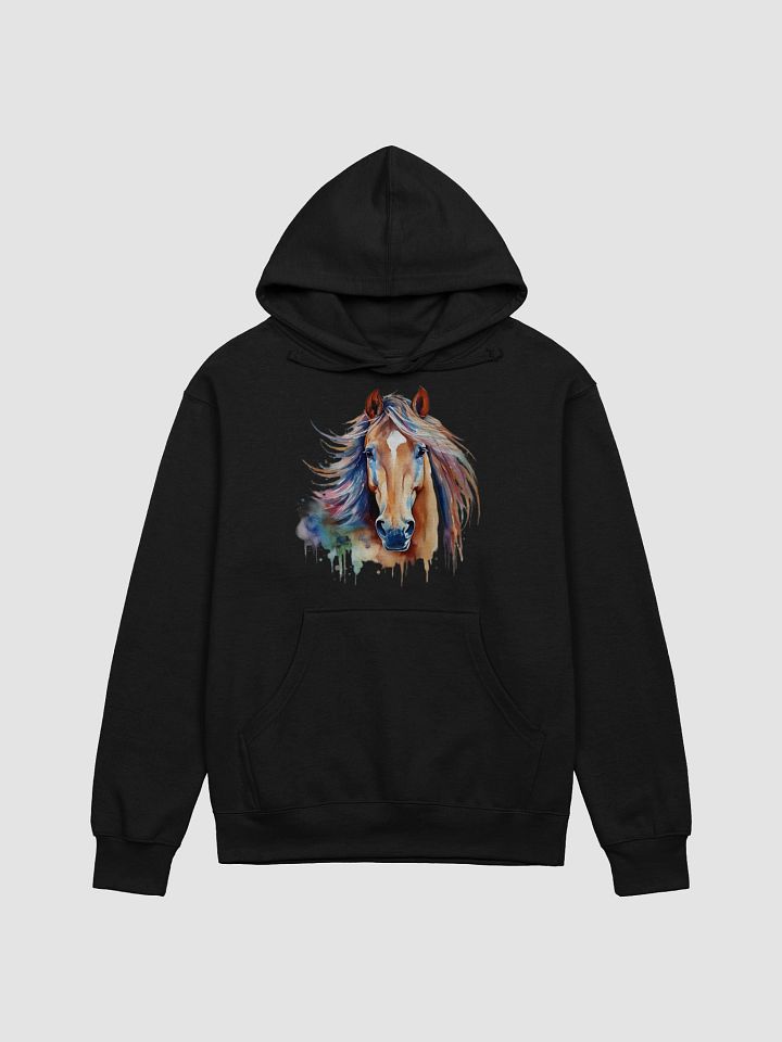 Vibrant Mane Horse Head Watercolor Hoodie product image (1)
