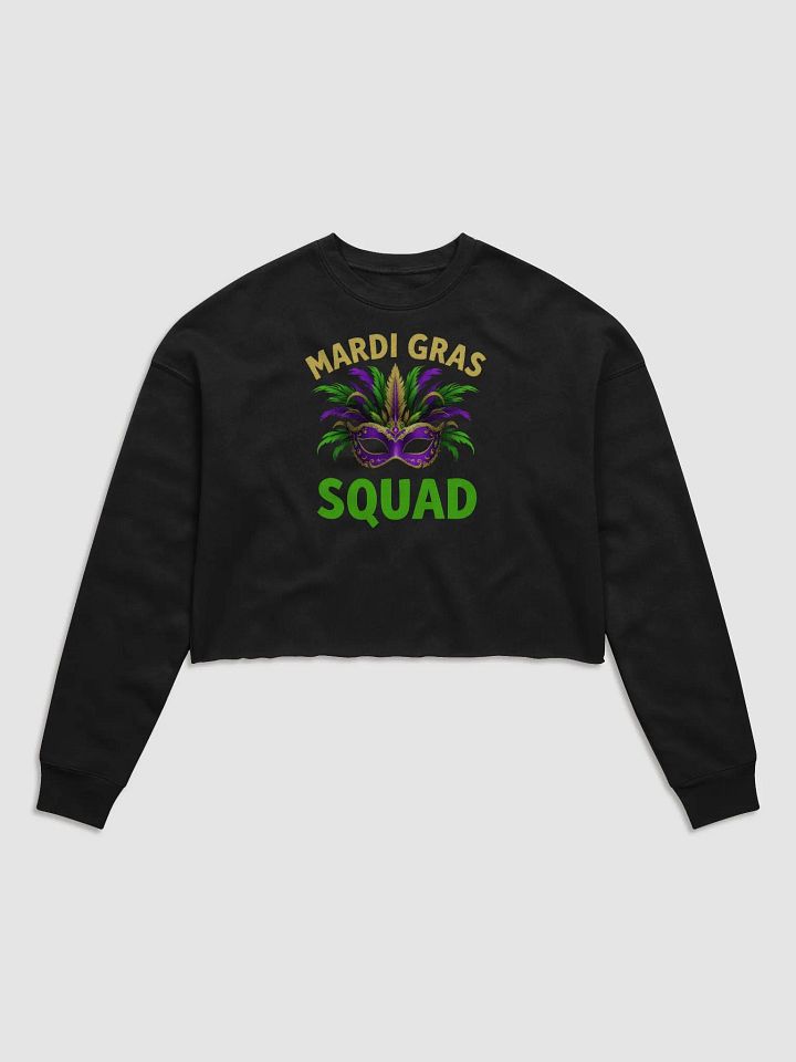 Mardi Gras Squad Crop Sweatshirt product image (1)