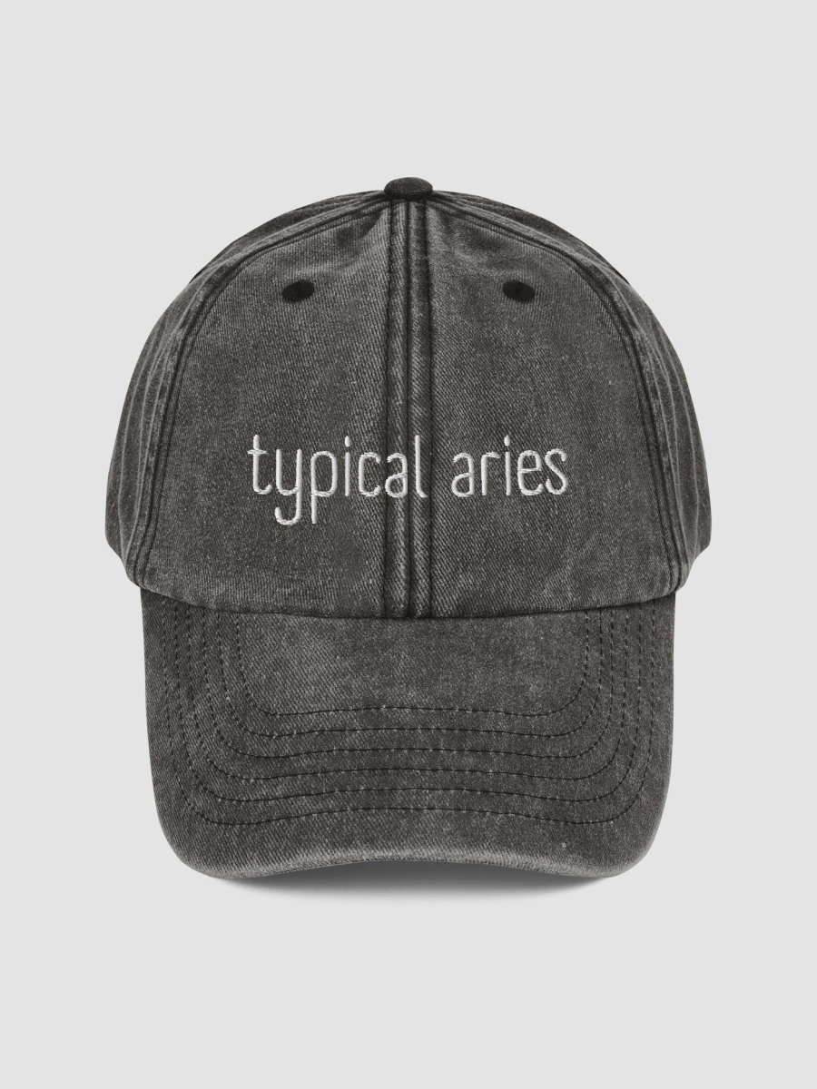Typical Aries Black on Black Vintage Wash Dad Hat product image (2)