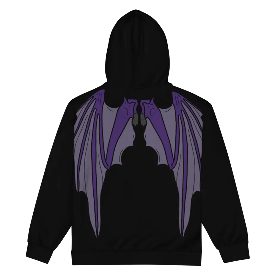 Demon wings zip up hoodie product image (2)