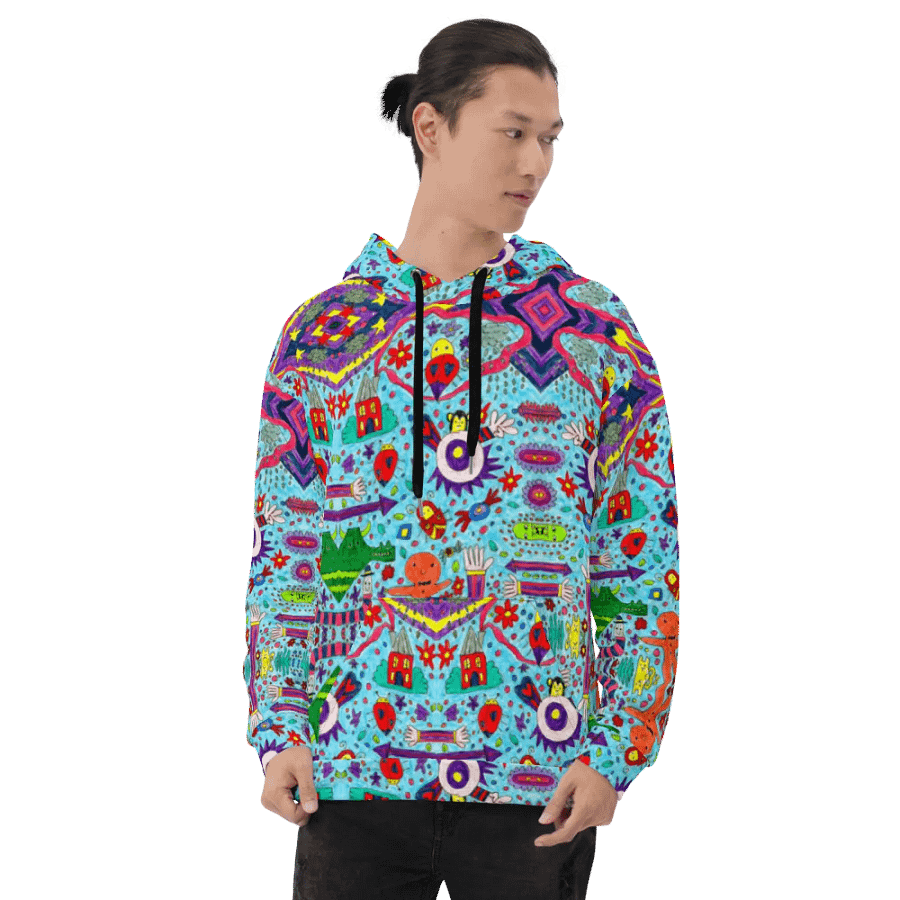 Abstract Doodle Characters Unisex Pull Over Hoodie product image (8)