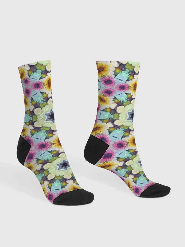 Floral Kaleidoscope Sustainable Crew Socks product image (1)