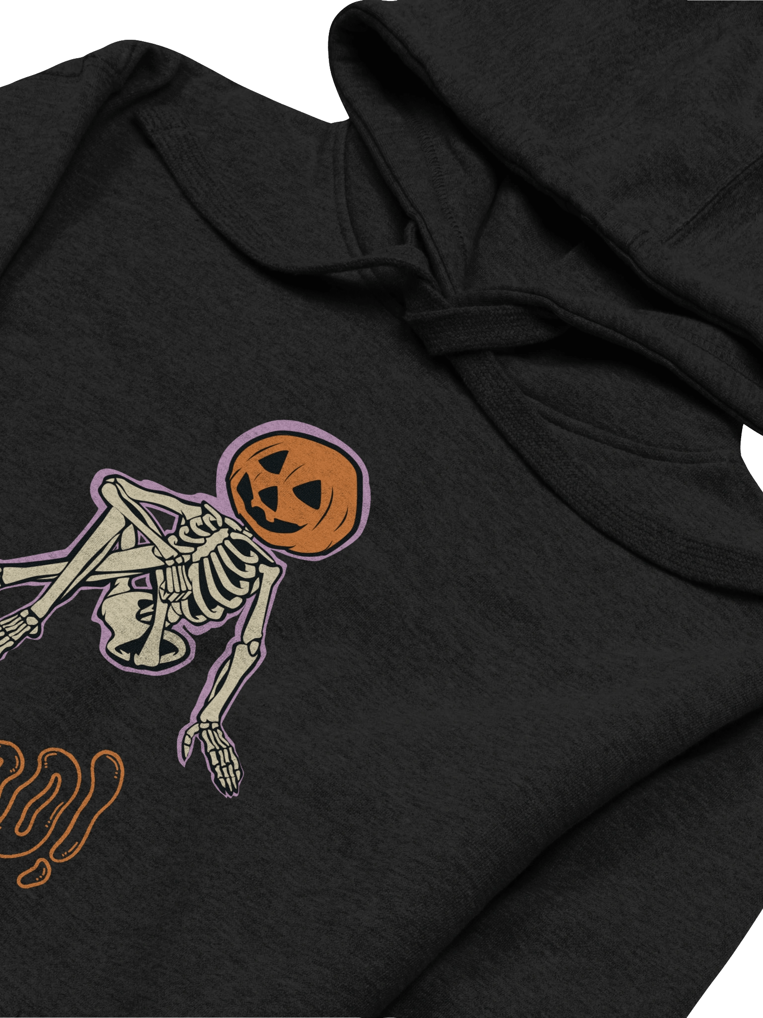 Pumpkin Head Skeleton Hoodie with BOO Typography product image (39)