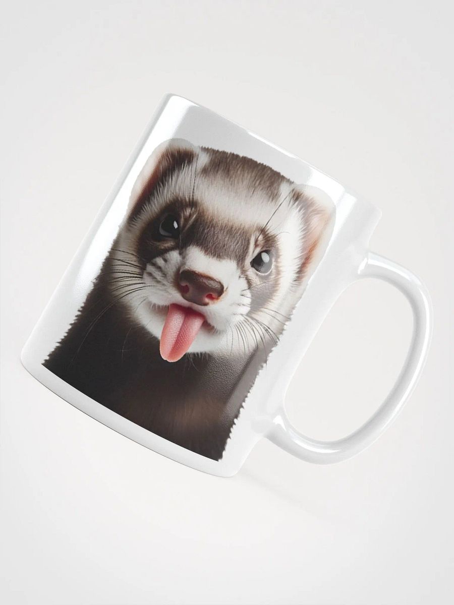 Rude Ferret #Humorous Glossy Mug - White product image (4)