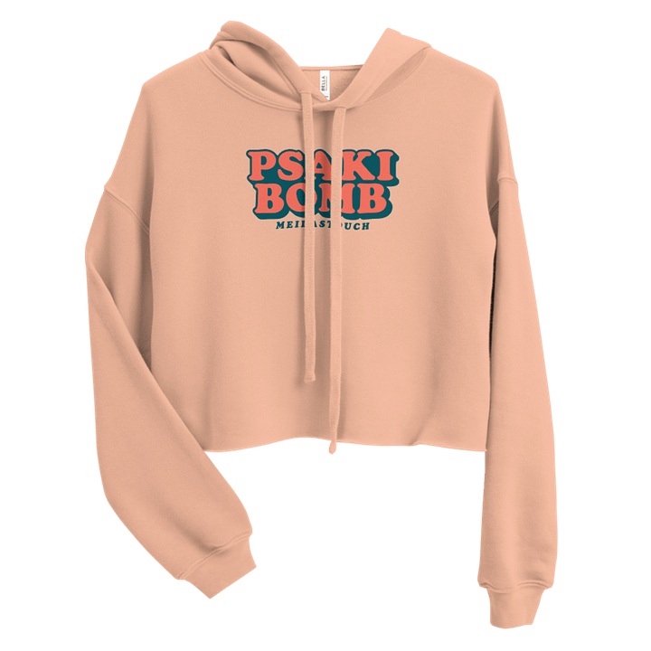 Red PsakiBomb Women's Cropped Hoodie product image (8)