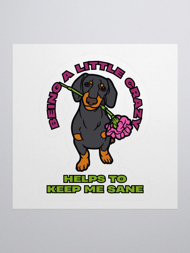 Crazy Dog Kiss Cut Stickers product image (2)