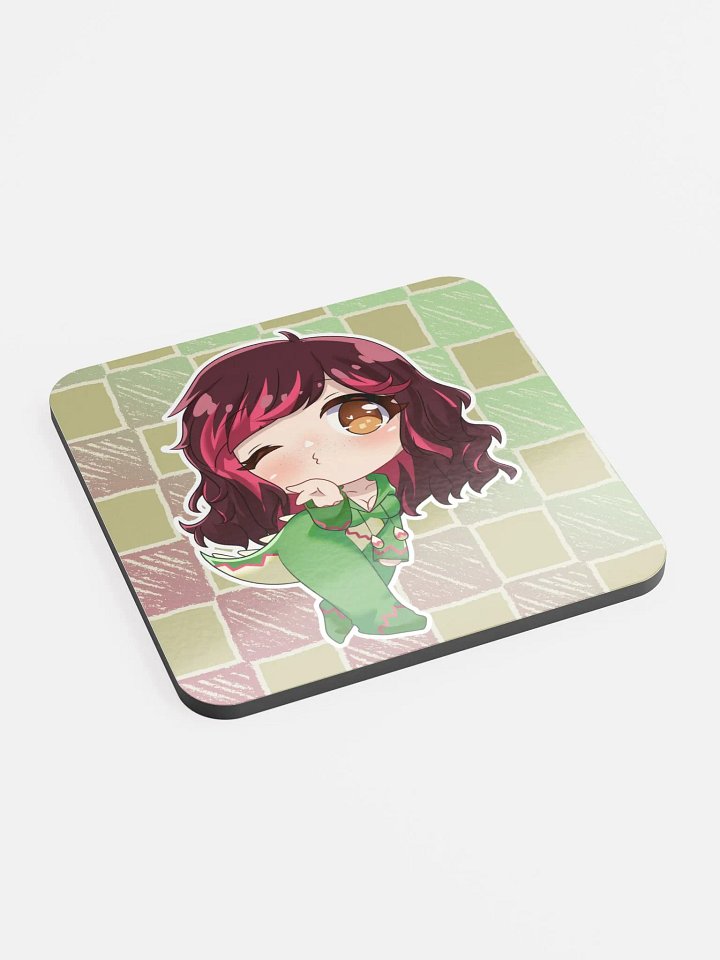 Chibisaurus Kisses Cork Coaster product image (2)