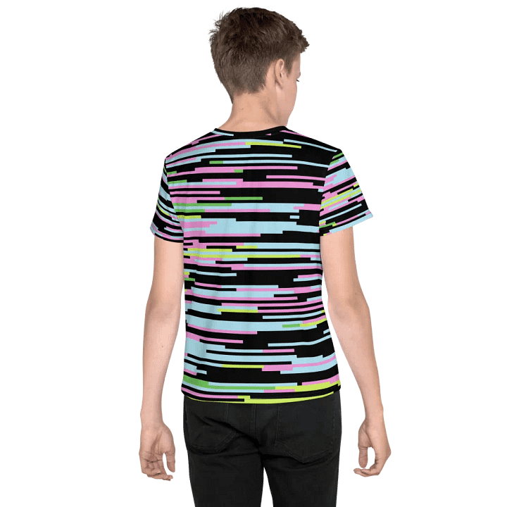 Teen Multi-Color Striped Digital T-Shirt product image (2)