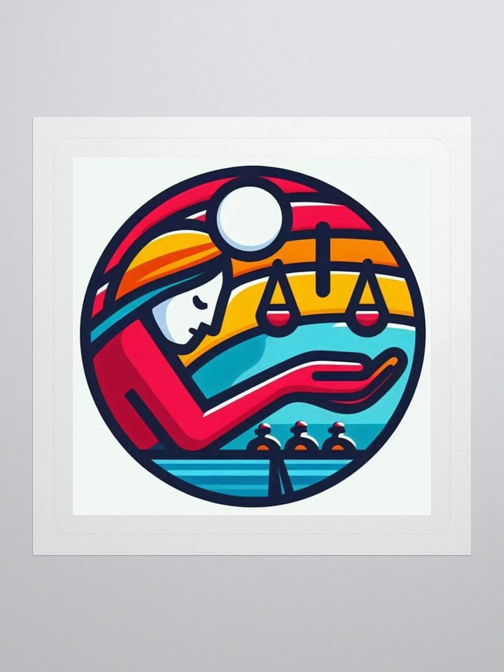 Balance Scale Sunset Kiss Cut Stickers product image (4)
