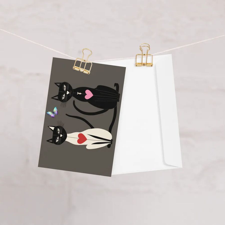 Black & White Butterfly Love Cats product image (12)