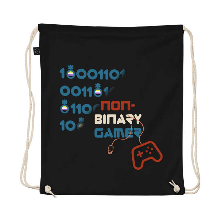 Non-binary Gamer Drawstring Bag product image (1)