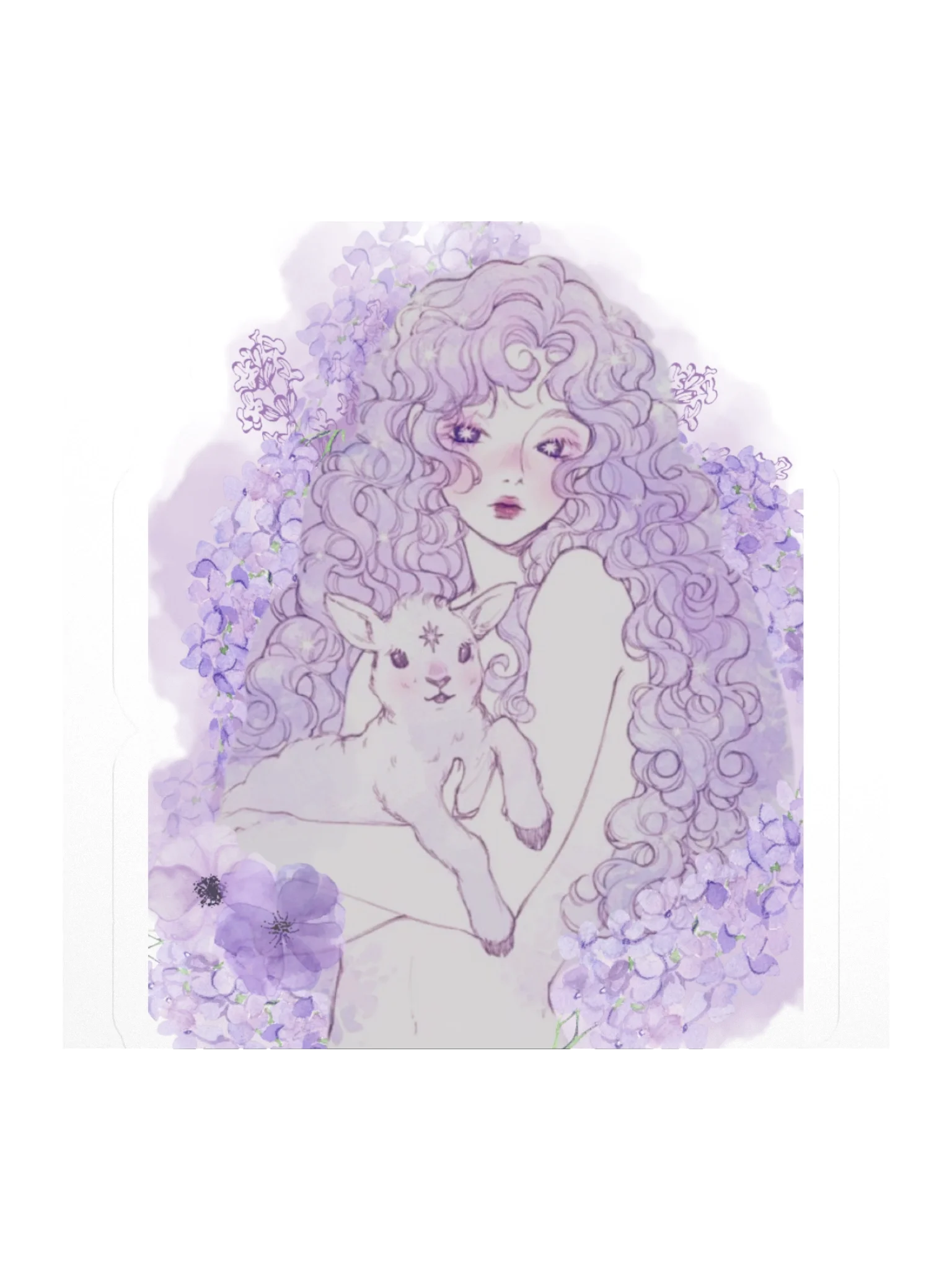 THE LAMB HEART TEE Stickers product image (1)