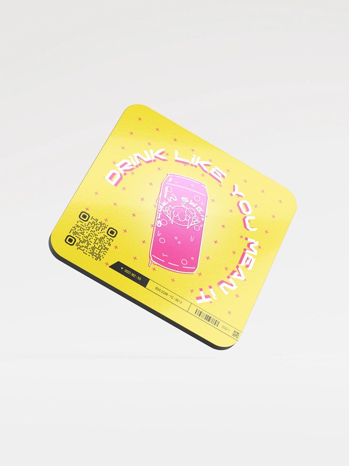 "Drink like you mean it" Goblin Sweat Coaster (Original) product image (1)