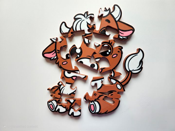 Highland Cow 3D Printed Jigsaw Puzzle – A Majestic Farmyard Challenge! product image (2)