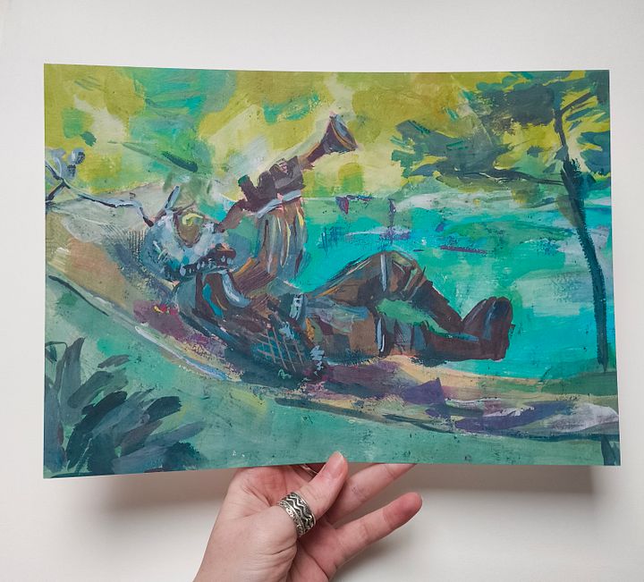 Art print “just chilling” product image (1)