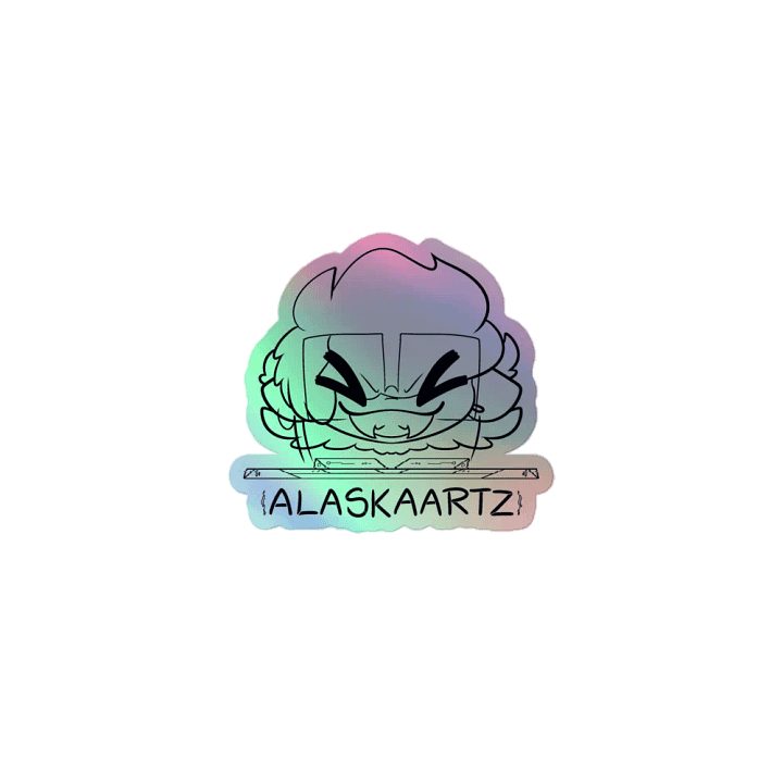 Cyber Alaska Logo holographic sticker product image (1)