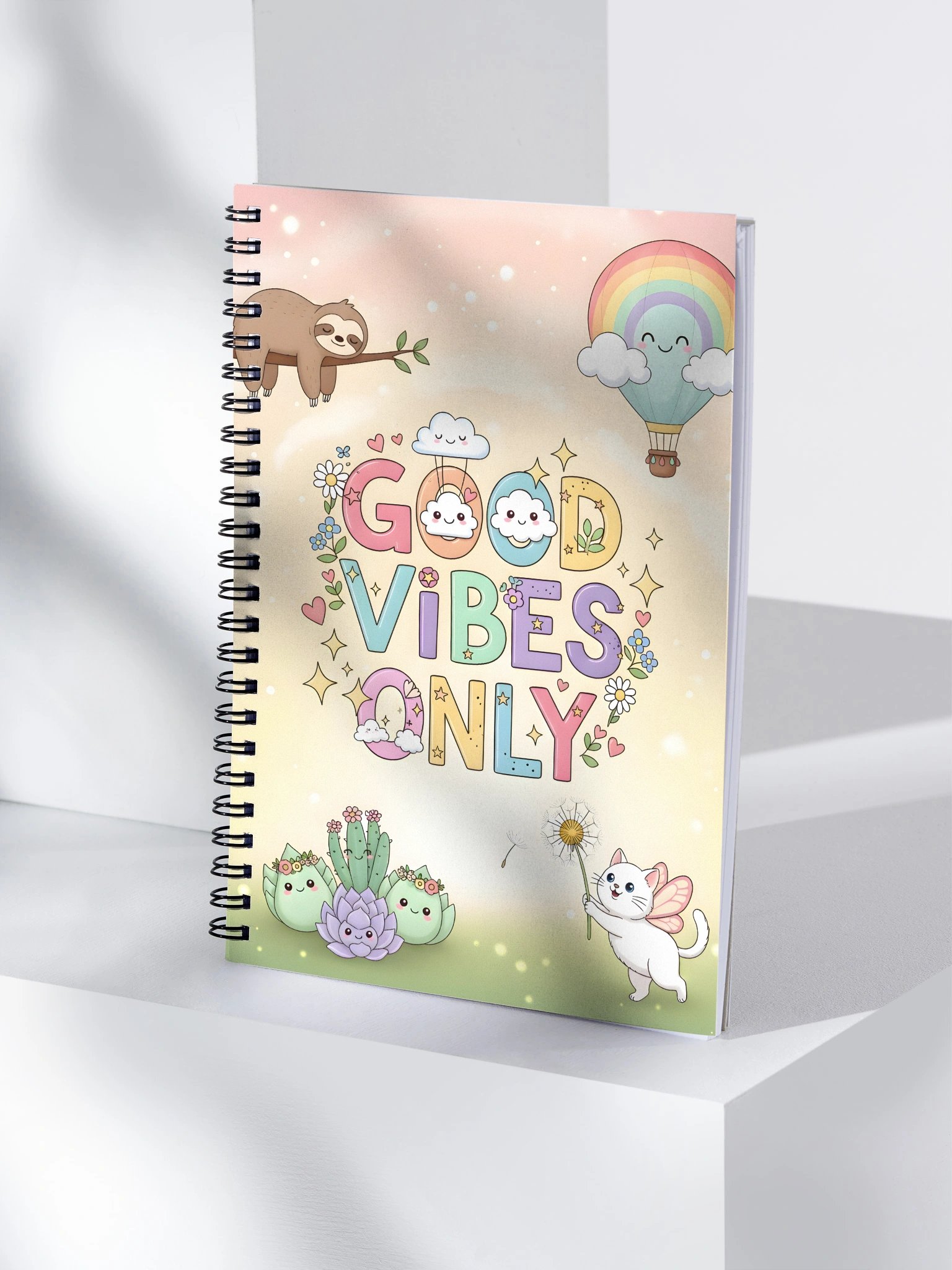 Kawaii Motivational Graphic with Rainbow and Animals product image (4)
