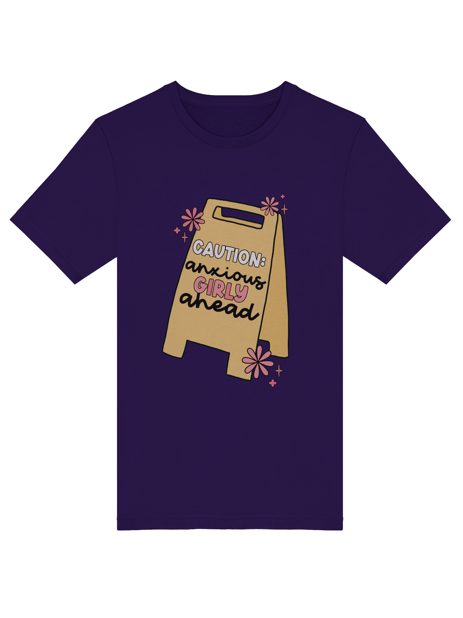 Caution Anxious Girly Ahead – Owning Anxiety With Confidence Mental Health Awareness T-Shirt product image (35)