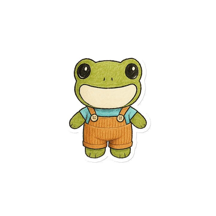 Flapjack in Overalls Die-Cut Magnets product image (2)