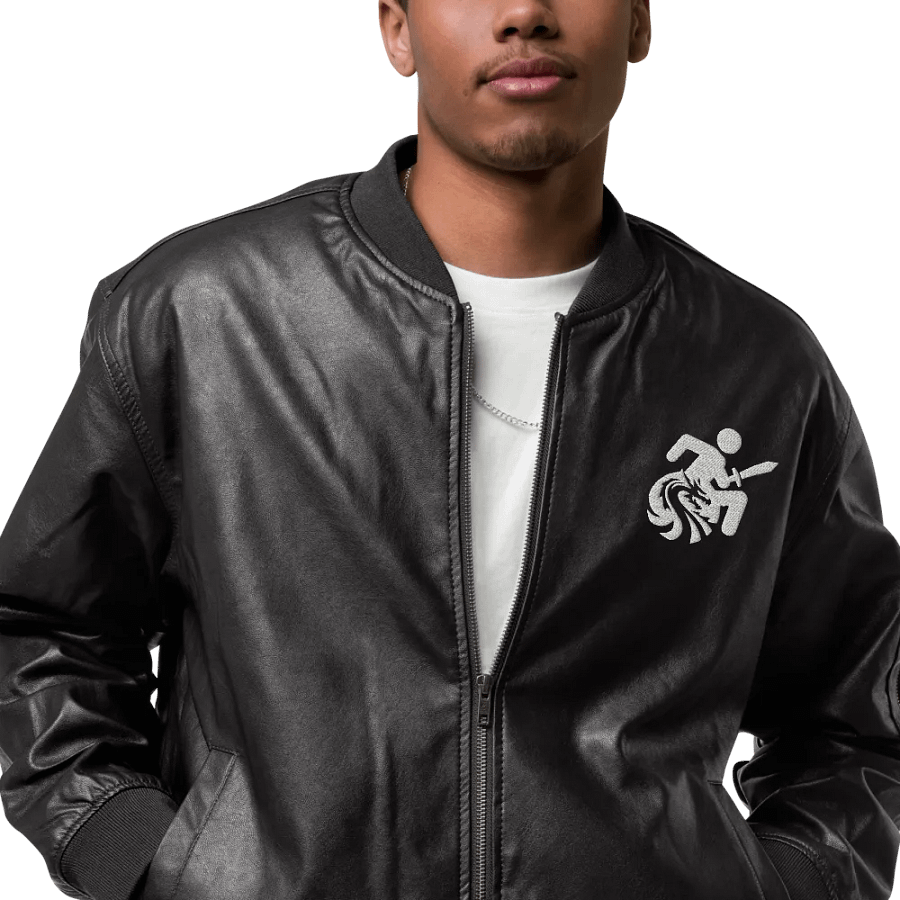 Dungeons and Disableds - Faux Leather Bomber Jacket product image (7)