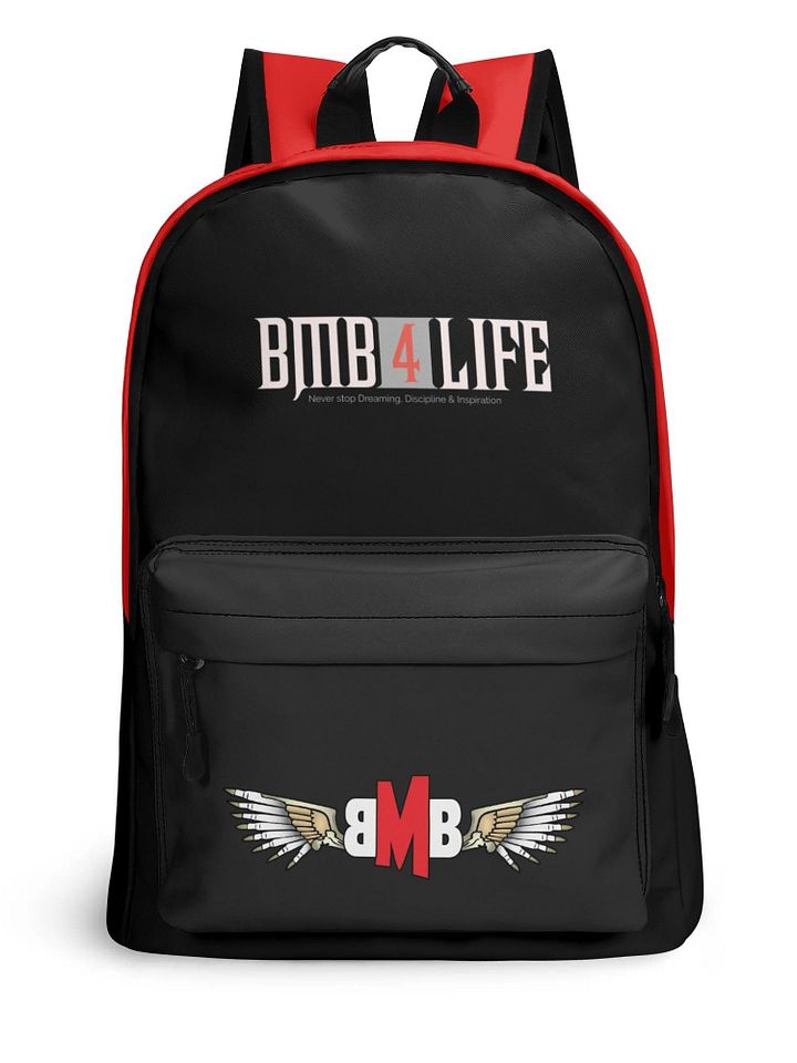 17 Inch Twill TEAMBMB Leather School Backpack product image (1)