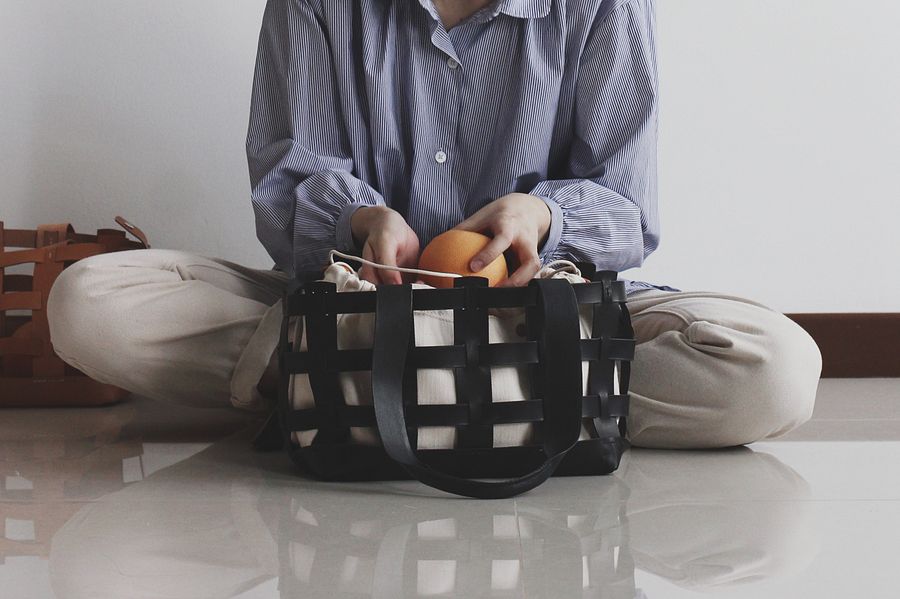 Vegetable Tanned Leather Caged Tote Bag - Large product image (8)