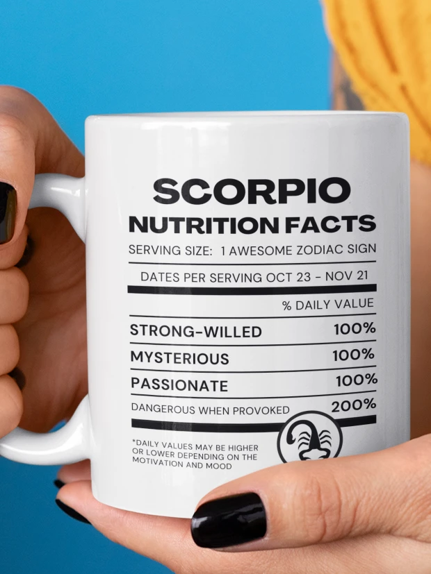 Scorpio Nutrition Facts Mug product image (1)