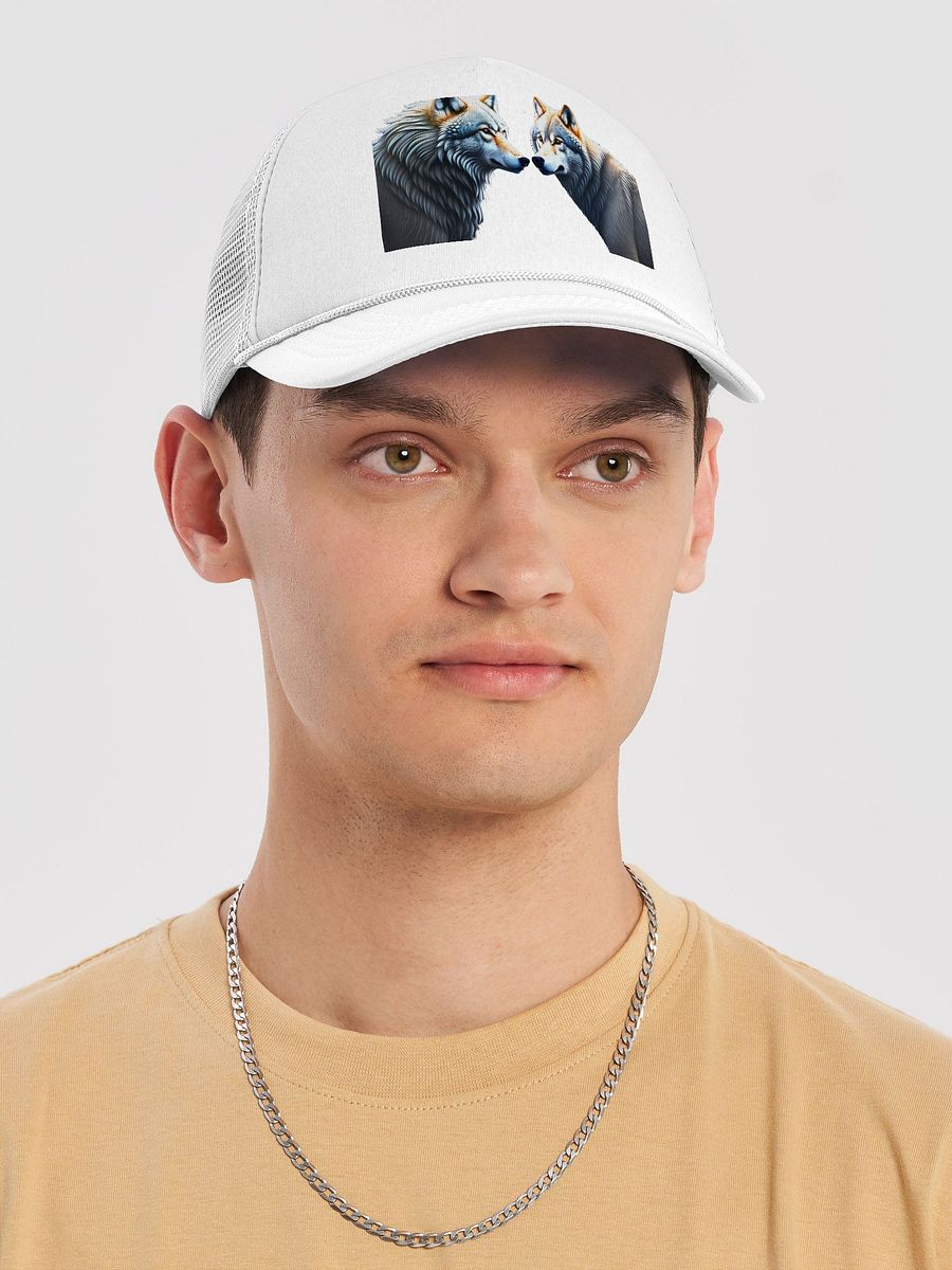 Strength & Balance: Wolf & Bear Trucker Hat for Unity & Resilience product image (37)