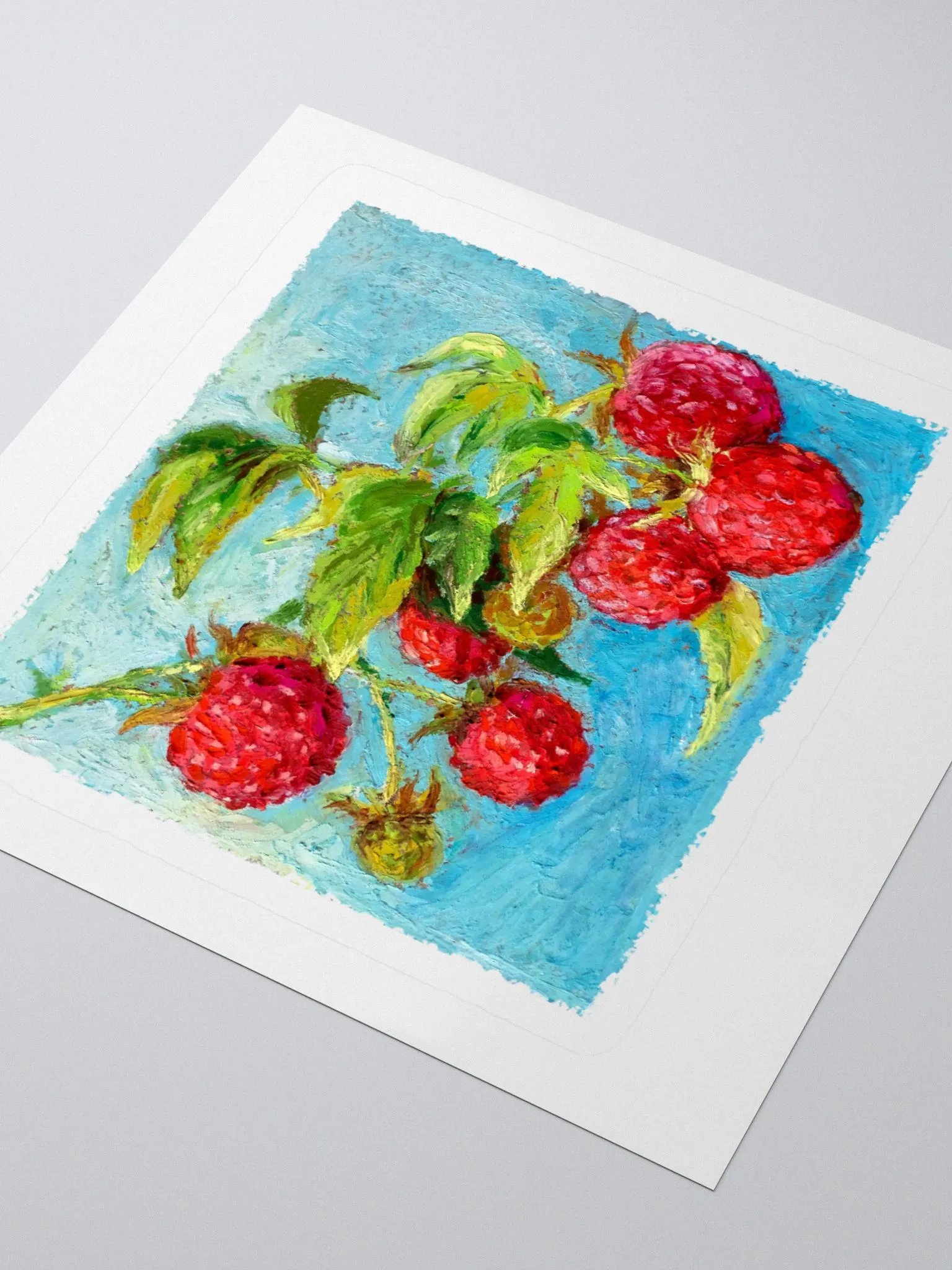 Raspberries illustration sticker product image (4)