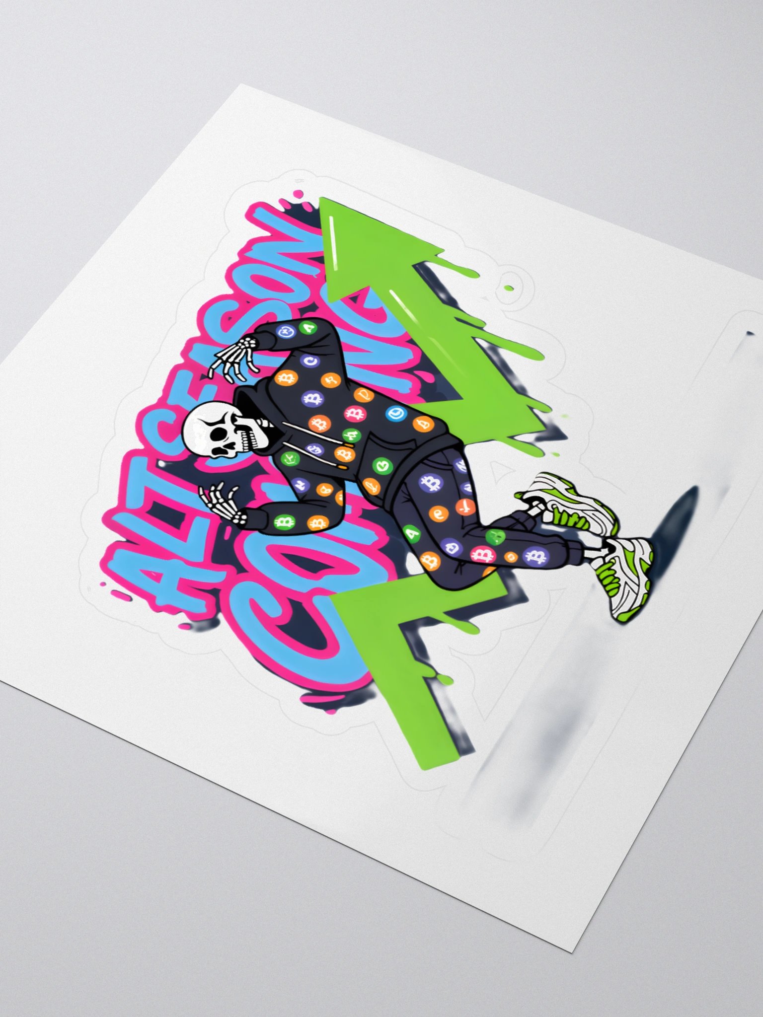 Dancing Skeleton Crypto Meme Sticker product image (3)