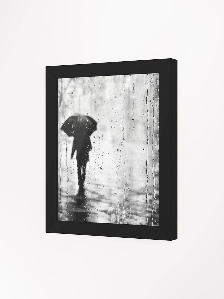 Monochrome Melody - Rainy Abstract Framed Poster product image (45)