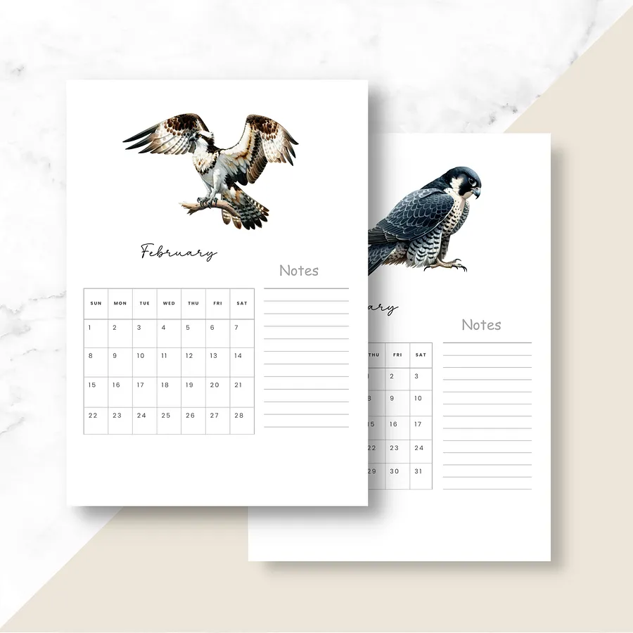 2025-2026 Printable Calendar Pages: Nature product image (7)