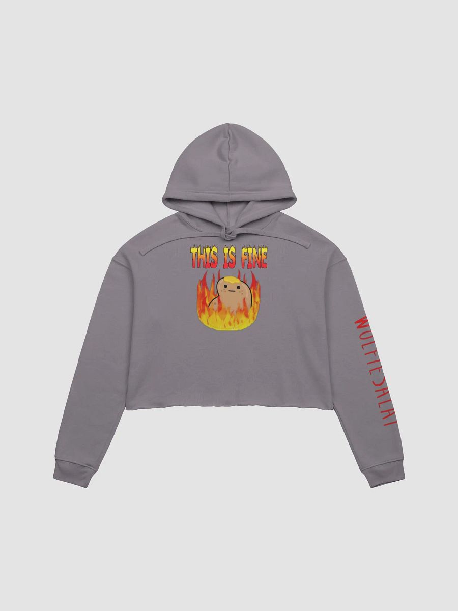 This Is Fine Crop Hoodie product image (3)
