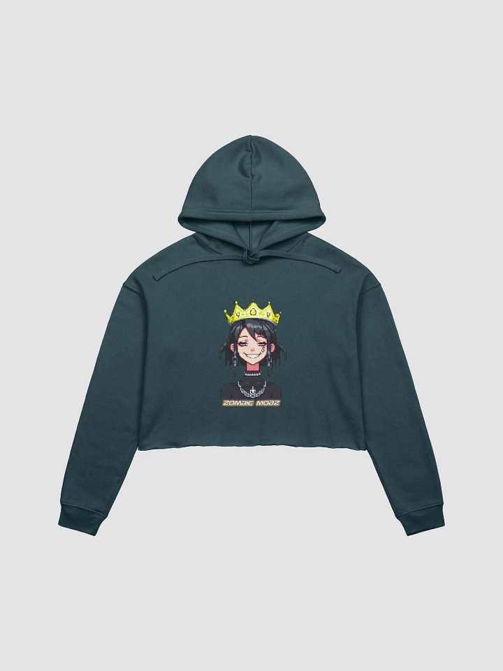 LAUGHING EVIL GOTH QUEEN CROP HOODIE product image (1)