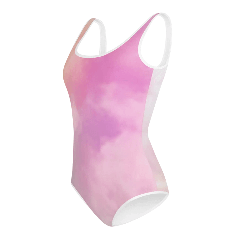 Blur cloud rainbow Design Youth One Piece Swimsuit - V4 product image (4)