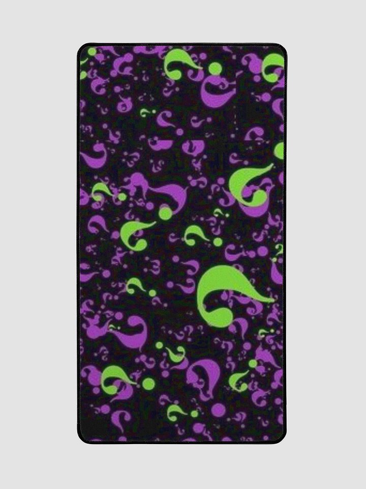 Purple and Green Riddler - Desk Mat 15.5