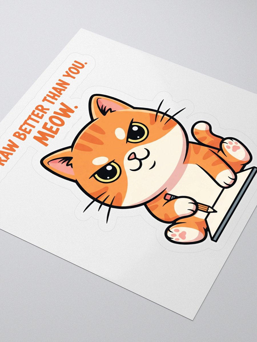 Rebel Sketch Cat Kiss Cut Sticker product image (3)
