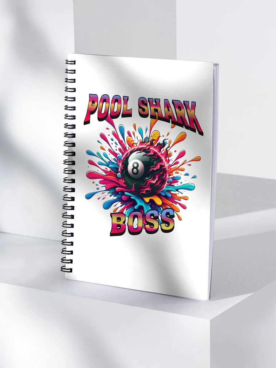 Pool Shark Boss Vibrant 8-Ball Splash Spiral Notebook product image (3)