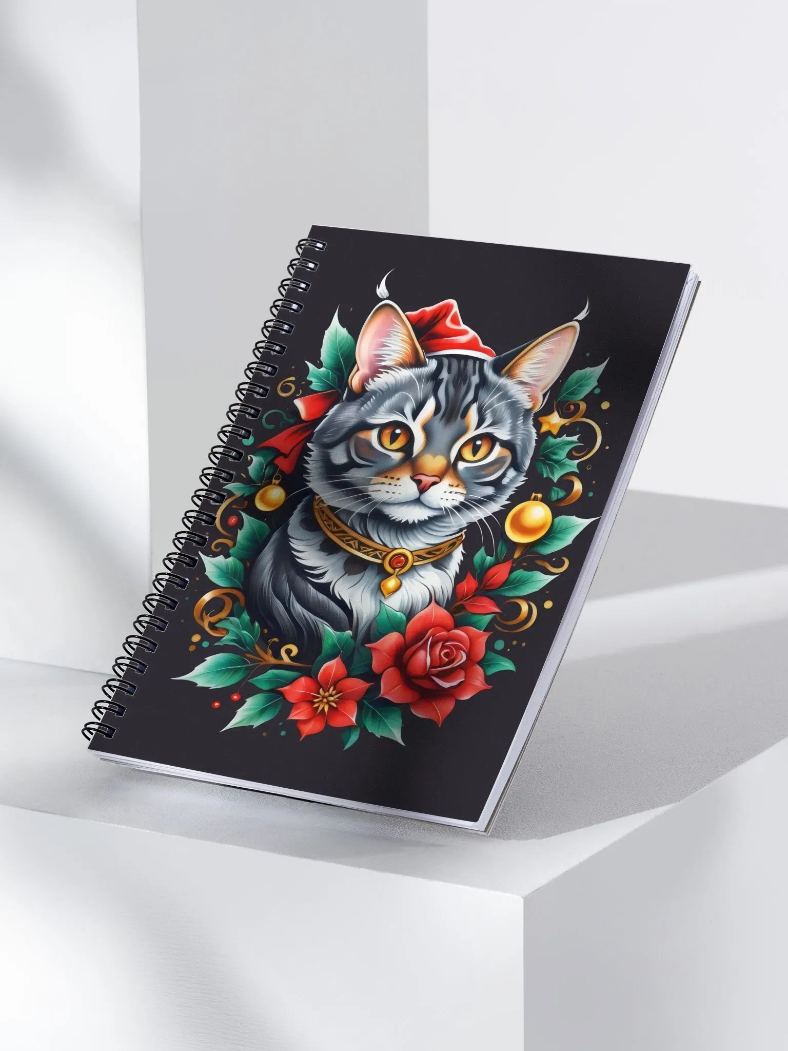 Christmas Kitty & Holiday Charm Spiral Notebook product image (3)
