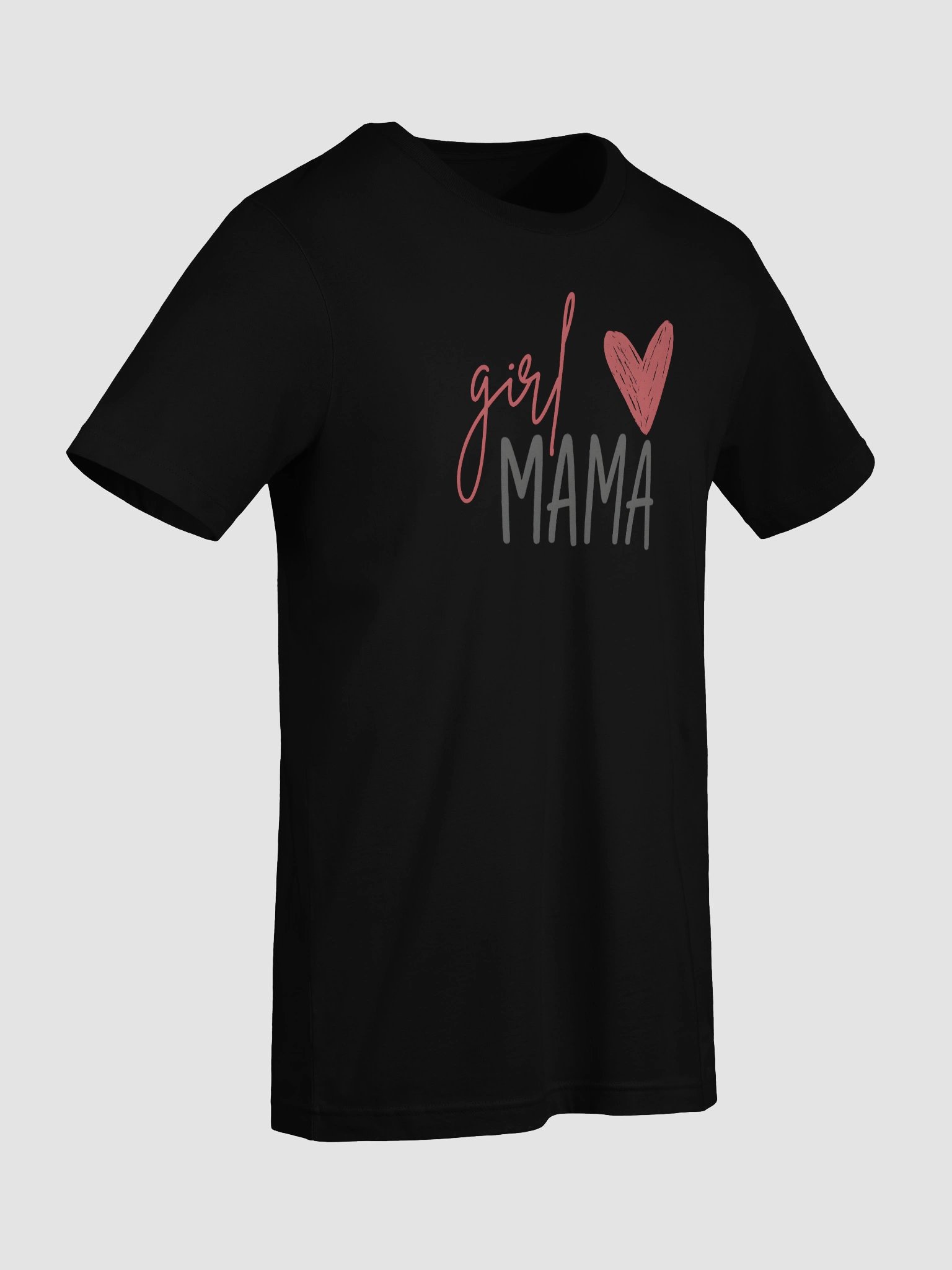Girl Mama T-Shirt | Minimalist Script and Heart Design | Cute Mother Daughter Matching Tee product image (9)