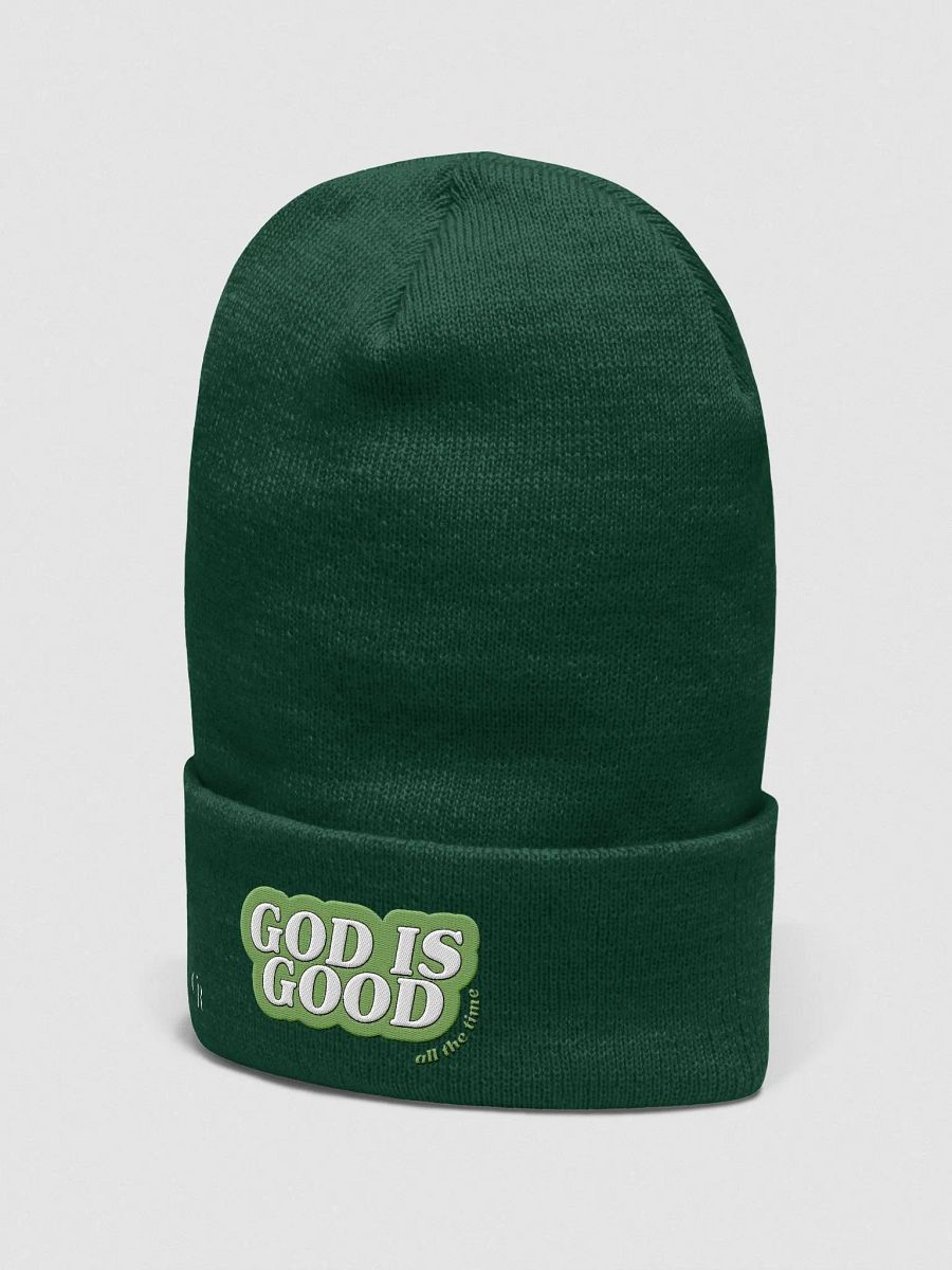 GREEN God is Good Beanie product image (2)
