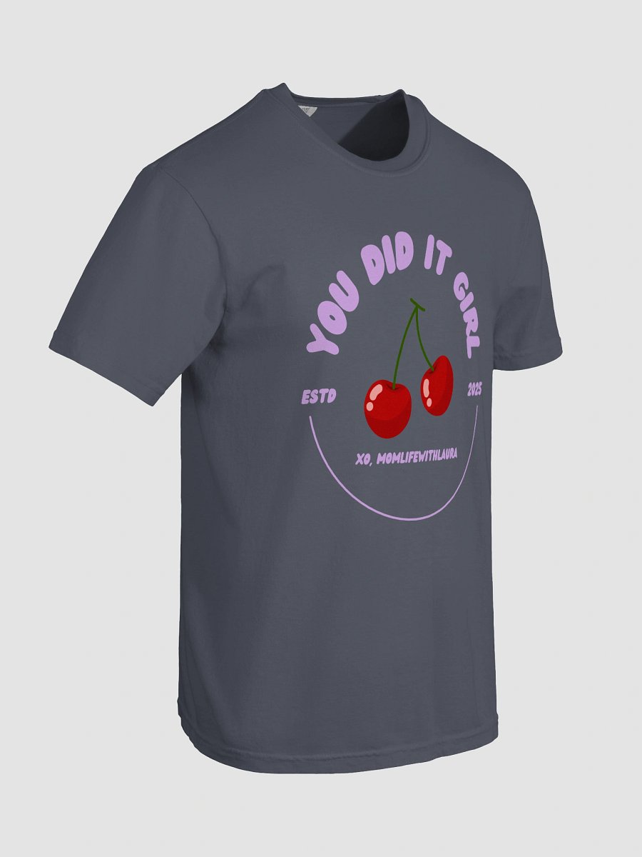 You Did it Girl Cherries Comfort Colors Tee - Lilac/Navy product image (7)