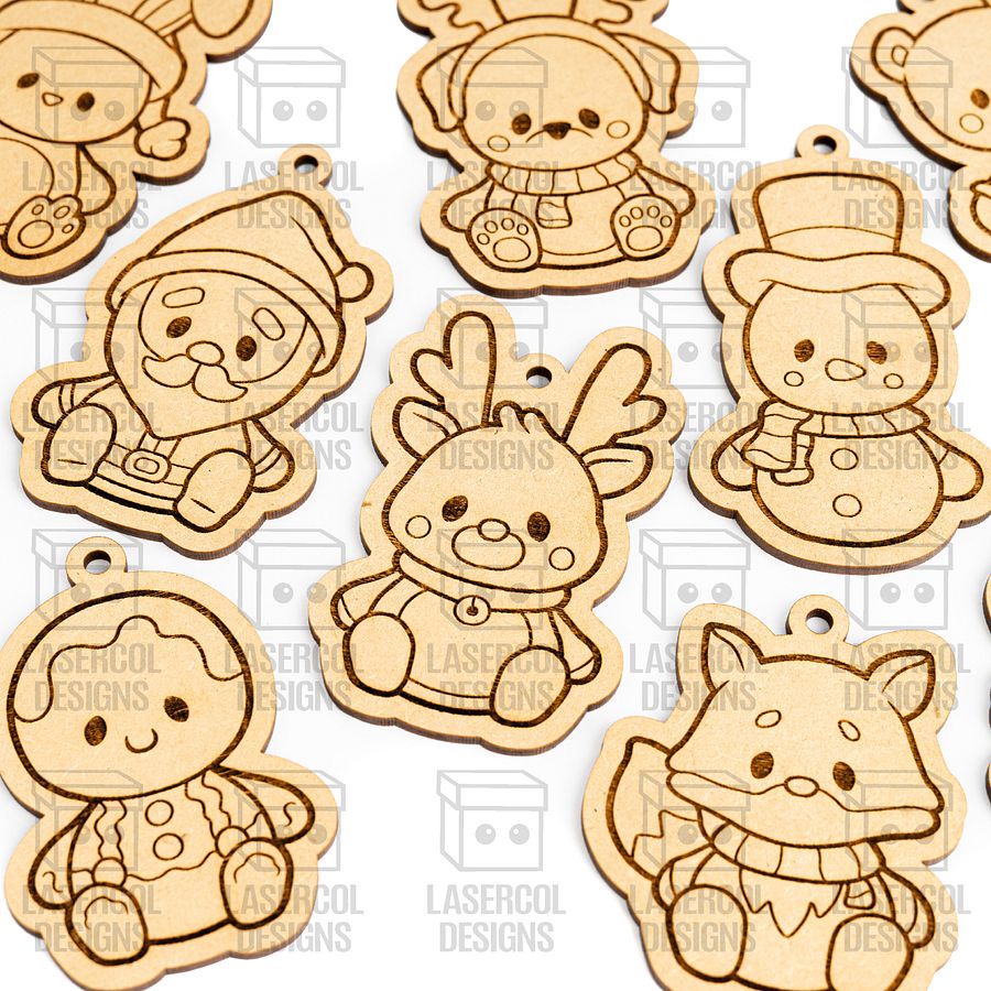 Christmas Ornaments Set - Laser Cut Files product image (5)