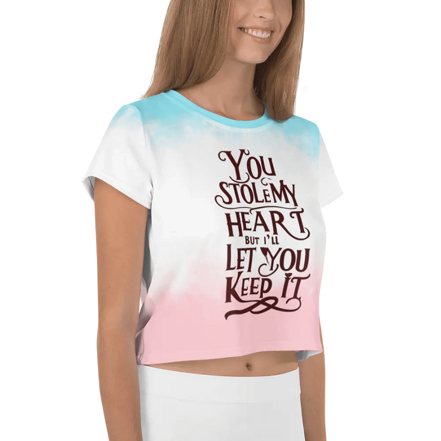 Valentine all over print crop tee product image (4)