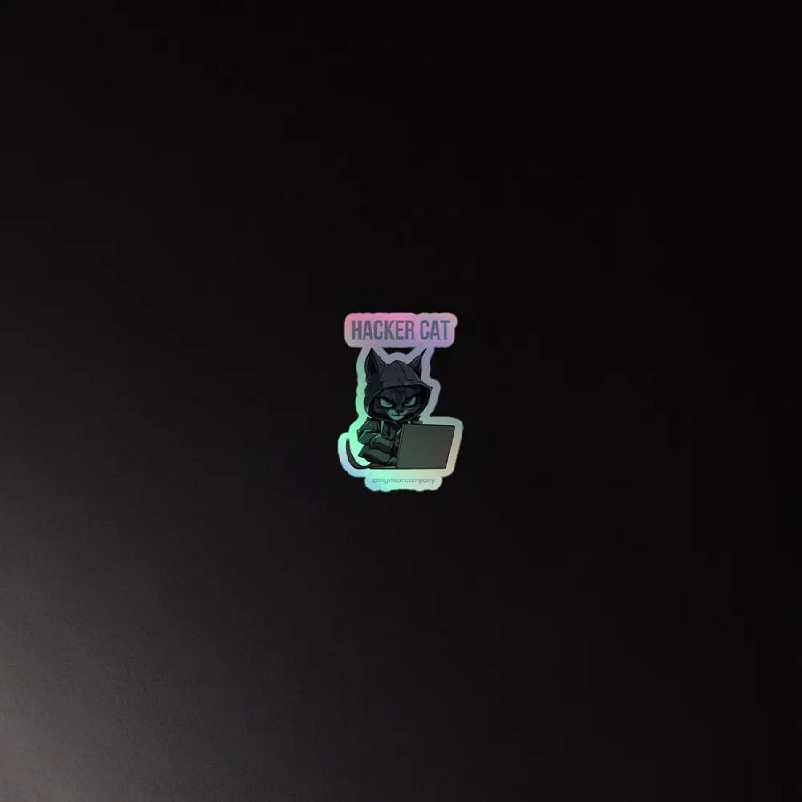 Hacker Cat Holographic Sticker Sheet product image (4)