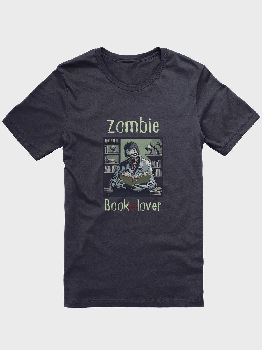 Zombie Book Lover Navy T-shirt product image (1)