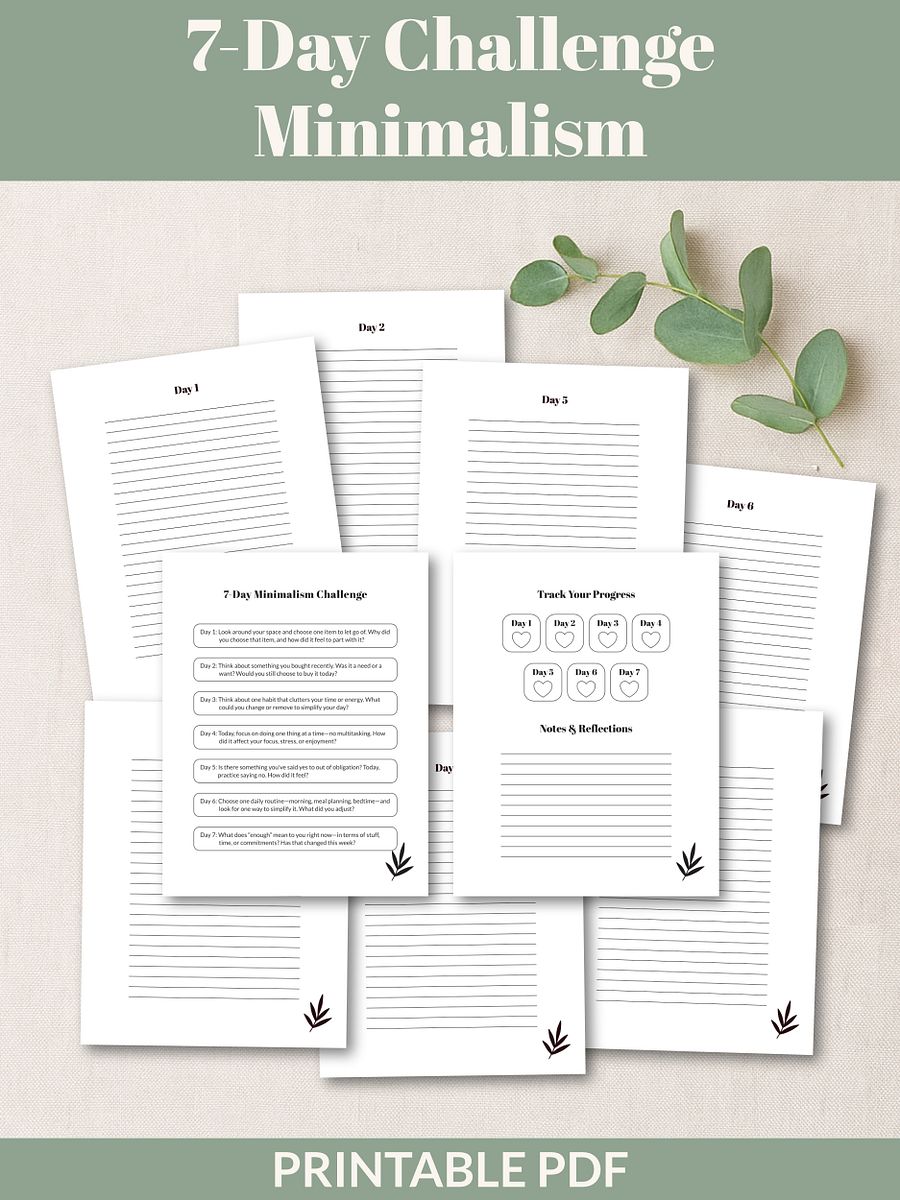 Intentional Living & Everyday Joy Bundle 7-Day Challenges Printable product image (7)