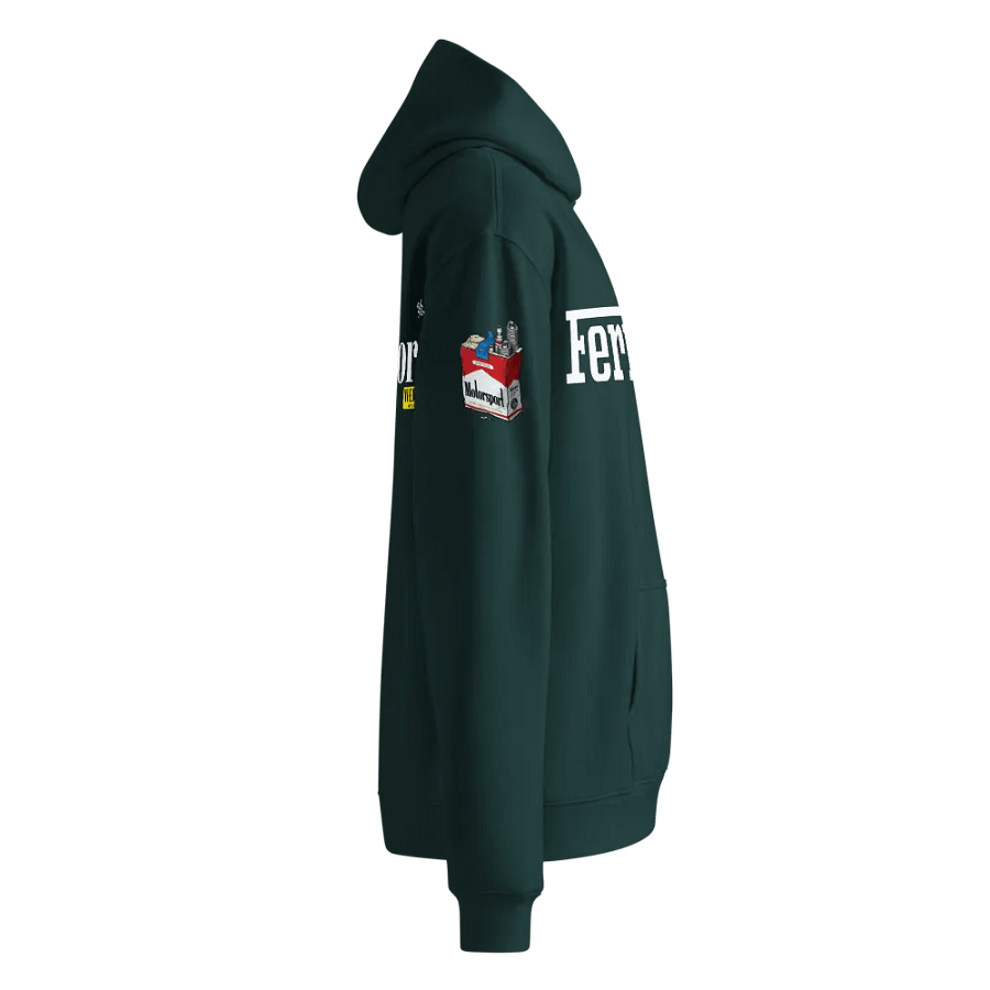 FERRARI MARLBORO Logo Unisex Oversized Green Hoodie product image (4)