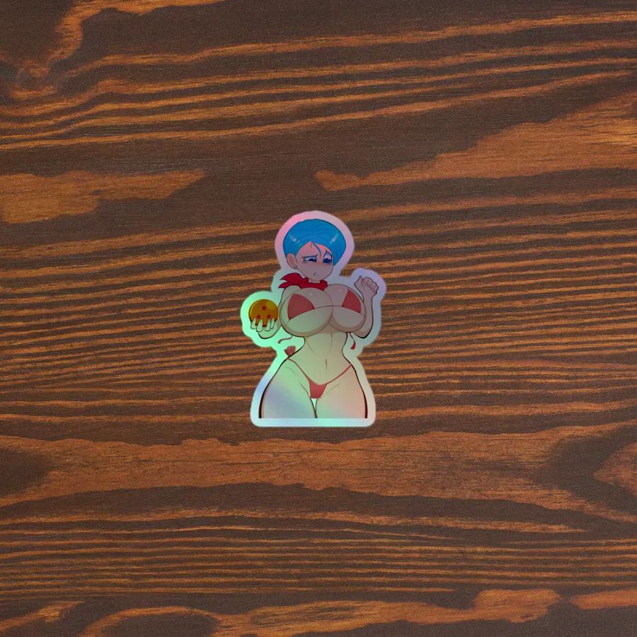Blue Haired Scientist Sticker Holographic product image (5)