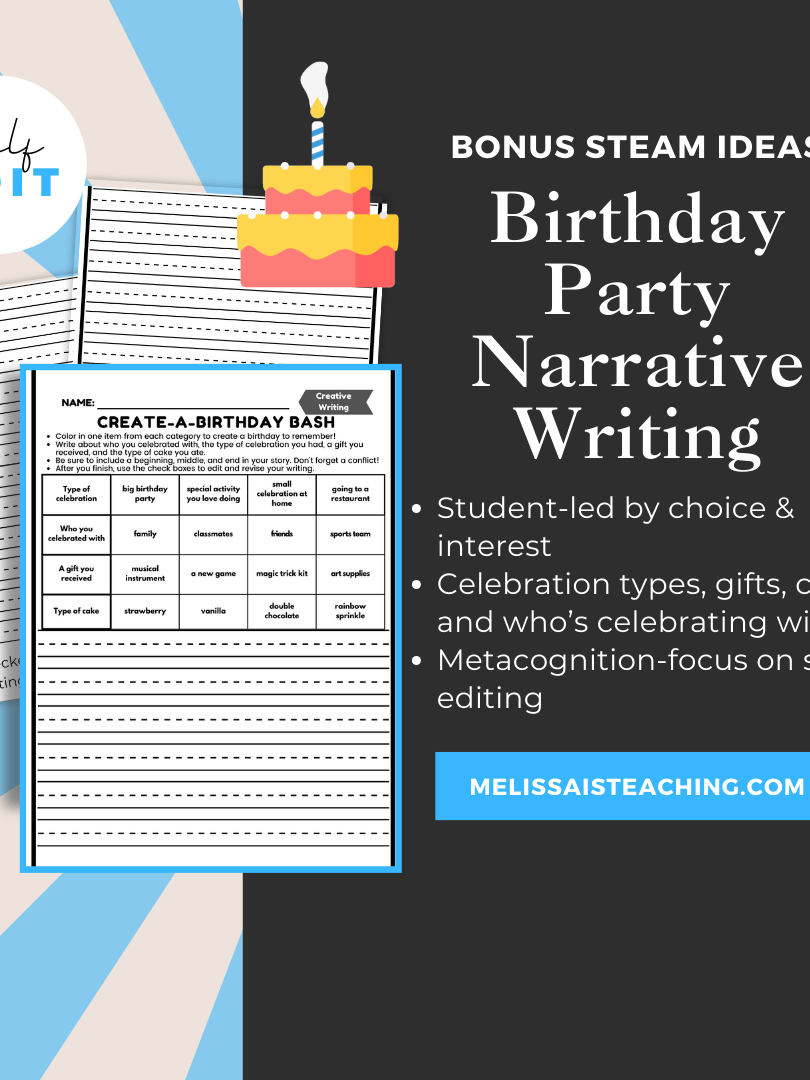 Social & Life Skills | Narrative Writing BUNDLE + Editing Checklist BONUS STEAM Ideas product image (2)